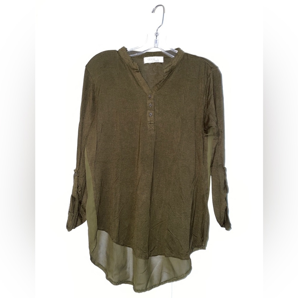 Green top with a lightweight back